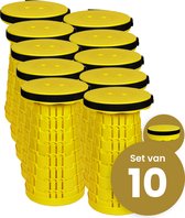 Tabouret pliable Alora extra fort jaune par 10 - tabouret télescopique - 250 kg - tabouret pliable - portable - chaise de camping - escabeau
