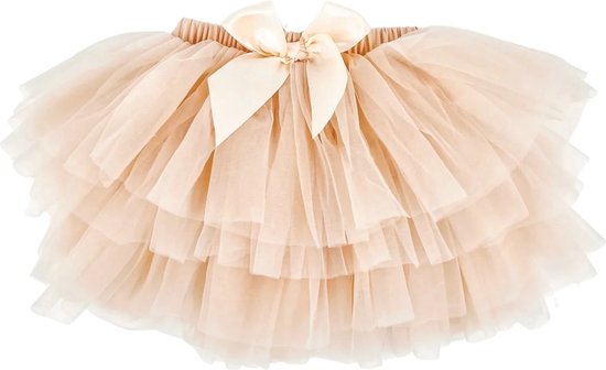 May Mays meisjes / baby tutu rokje Annabel beige + bloomer broekje