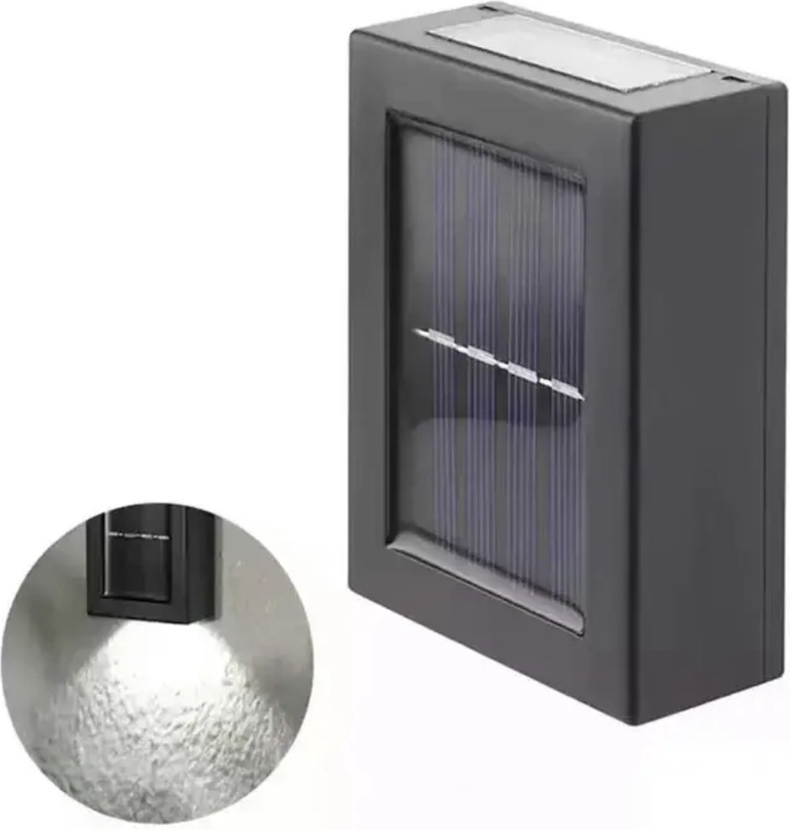 HDJ Solar Upside down Buitenlamp - Zwart - Set van 8 Stuks - Bewegingssensor - LED - Waterdicht - Buiten & Tuin sensor - Buitenverlichting op Zonne-energie - Stijlvolle Verlichting voor Buiten - Wit licht - Tweezijdig