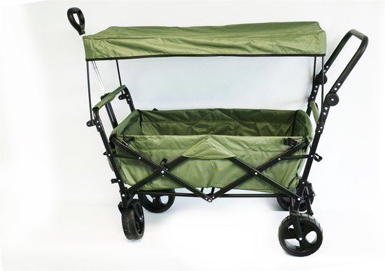 Bol.com Premium XXL trolley olijfgroen met dak aanbieding