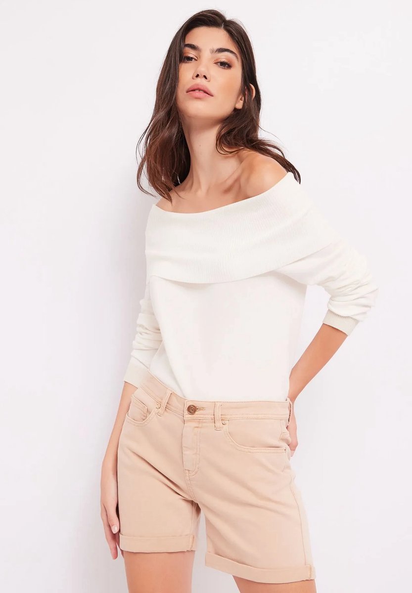 GAUDI - Rib knit jumper 411BD53003 Pink - Maat : L