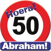 Huldebord Hoera 50 Abraham, Verjaardag, Feestversiering