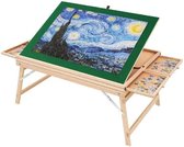 VEVOR Puzzeltafel - Puzzelbord - 1500 stukjes - Puzzelezel tot 60° kantelbaar - Met tafelpoten - Uitklapbaar - Grenen - 86.5 x 66 x 8 cm - Tafelhoogte tot 65cm - Met 6 uittrekbare lades - Moederdag - Voor volwassenen en kinderen