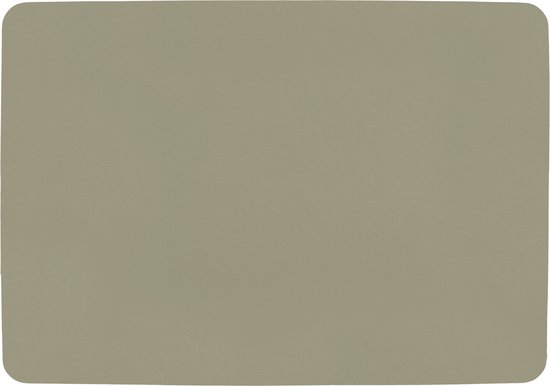 ZICZAC - Placemat TOGO - SET/6 - Kunstleder - dubbelzijdig, makkelijk schoon te maken, antislip - Rechthoek - 33x45 cm - Taupe