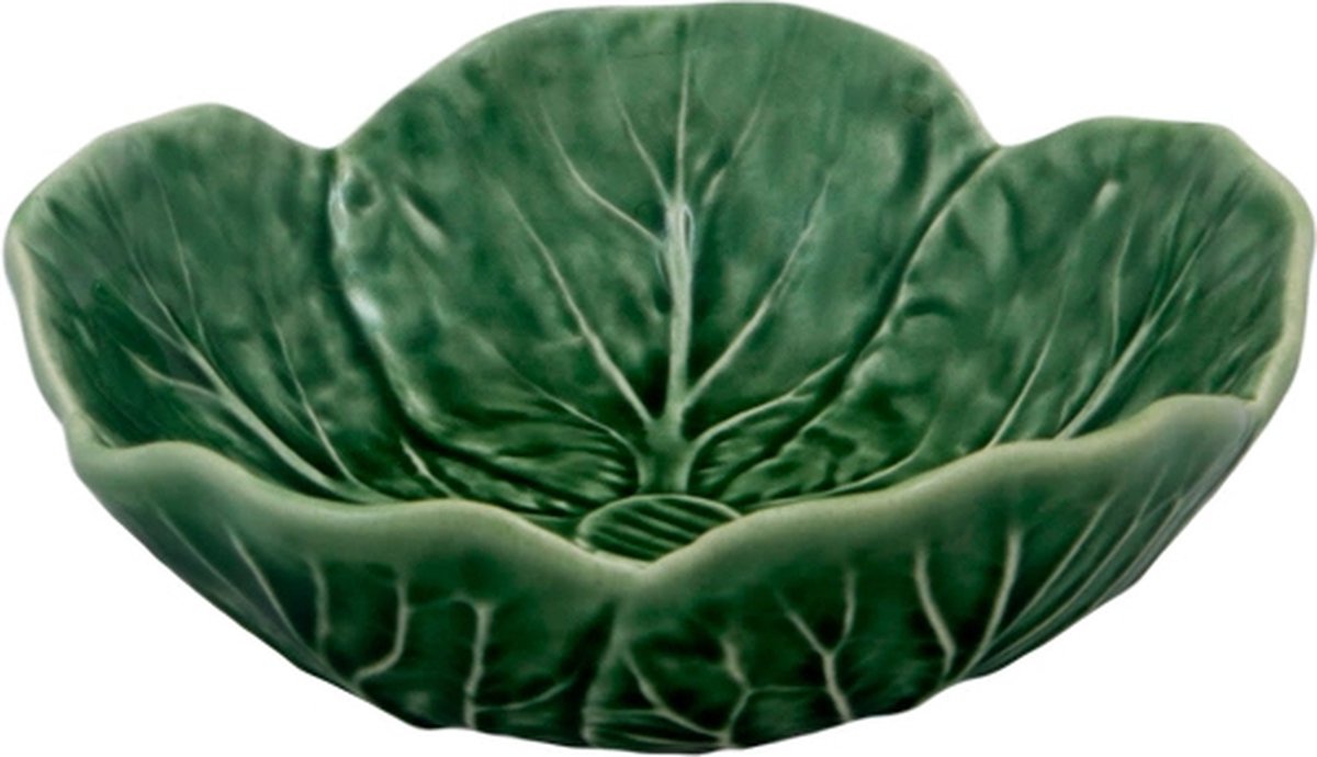 Bordallo Pinheiro Schaaltje - Koolblad - Groen - Ø 12 cm - set van 4