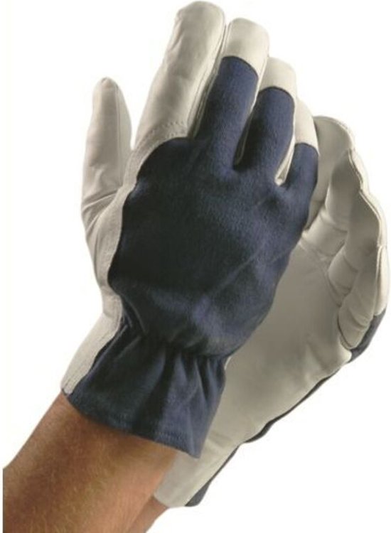 Benelux Wears - Peau de chèvre - Tropic - Blauw - Gants de travail - Taille 11 - Set de 2