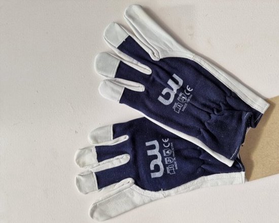 Benelux Wears - Peau de chèvre - Tropic - Blauw - Gants de travail - Taille 11 - Set de 2