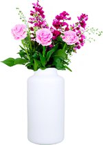 Floran Flower vase - Modèle Apothicaire - verre blanc dépoli - H30 x D15 cm
