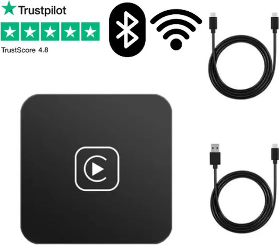 Wireless CarPlay Adapter for Apple, Plug and Play Low Latency Mini Edition Converts Wired to Wireless CarPlay Dongle for Cars from 2016 and iOS 10 USB Type-A