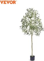 JK24 - Kunstplant - Kunstboom - Olijfboom kunst - Kunstplant voor binnen - Kunstplant voor buiten - 155cm