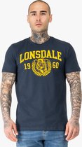 Lonsdale T-Shirt Staxigoe T-Shirt normale Passform Dark Navy/Yellow-L