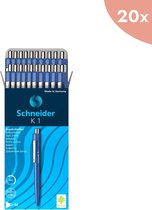 20x stylo à bille Schneider K1 bleu
