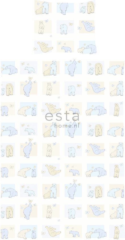 ESTAhome junior dekbedovertrek set beren beige - 120 x 150 cm & 40 x 60 cm - 157313
