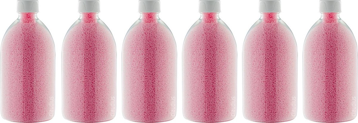 Goedkoopste Badkaviaar Rozen - 400 gram - Fles met witte dop - set van 6 stuks - bad parels voor in bad