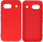 Hoesje Geschikt voor Google Pixel 8A - Fashion Telefoonhoesje Backcover - Siliconen Hoesje - Rood