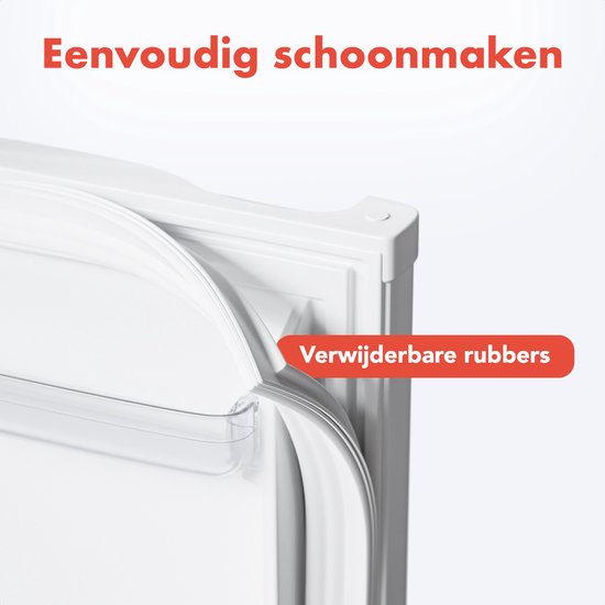 KitchenBrothers Koelkast - 61L Koelvak - 24L Vriesvak - IJskast - Koelvriescombinatie - Frigo - Vrijstaand - Wit van KitchenBrothers — afbeelding 5