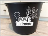 Bedrukte emmer met Papa`s tuinemmer, Bedrukte emmer, Emmer, Emmer voor papa, Vaderdag, Cadeau, Emmer met tekst, Tuinemmer