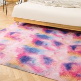 Andyou-80*160 rechthoekig tapijt-antislip en wasbaar-zacht pluche pluizig klein tapijt-geschikt voor woonkamer, slaapkamer, kinderkamer-kleurrijk 80*160CM