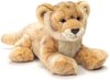 Hermann Teddy Knuffeldier Leeuwin - zachte pluche stof - premium knuffels - lichtbruin - 32 cm - wilde katten - roofdieren