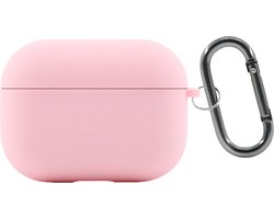 Siliconen Case voor Apple AirPods Pro en Pro 2 – Schokabsorberende Beschermhoes met Clip – Val- en Krasbestendig – Zacht Silicone Hoesje – Ondersteunt Draadloos Opladen – Perfecte Pasvorm – Stijlvol en Duurzaam – Lichtroze