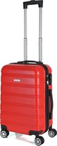 AATravel Royalty Line ® Reiskoffer S - Handbagage - Luxe ABS Trolley - Met Dubbele Wielen - Koffer 55 cm - 360° Spinners - 36 Liter - Rood