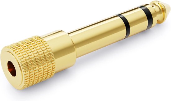 JUALL 6,35mm Jack (M) naar 3,5mm Jack (F) Adapter - Stereo Audio Adapter - Converter