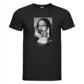 T-shirt Mona | Zwart | Maat XS