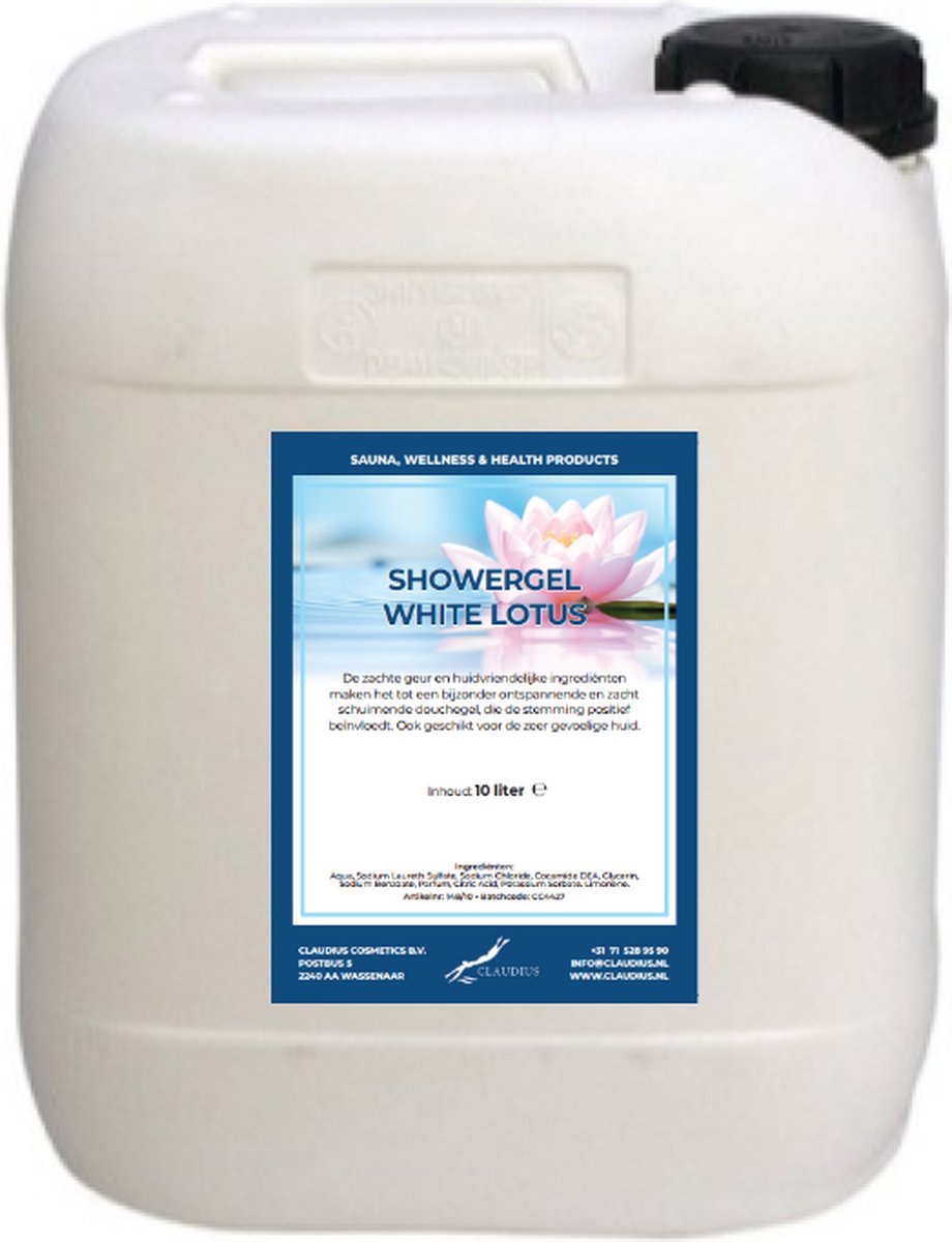 Showergel White Lotus - 10 Liter - 2 in 1 voor lichaam en haar.