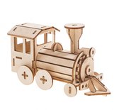 Kit de construction en bois d'une locomotive - train