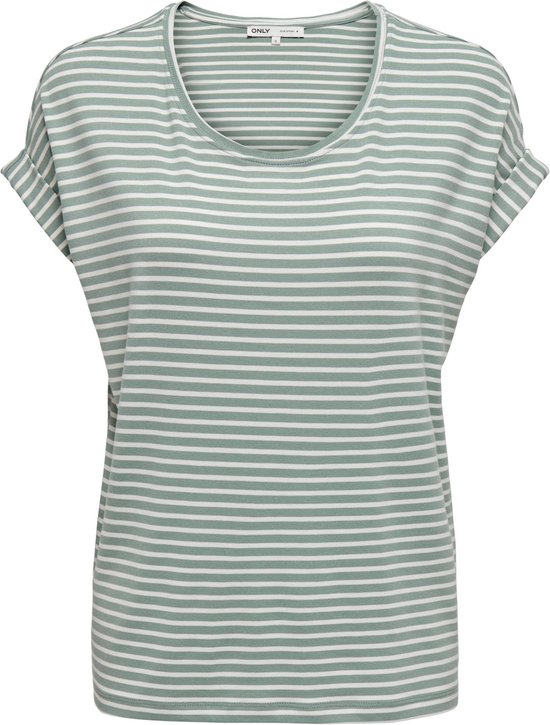 ONLY ONLMOSTER STRIPE S/S O-NECK TOP JRS NOOS Dames T-shirt - Maat XS
