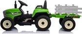 Elektrische Tractor - Speelplezier - MP3 - LED Lichten - Met Afstandsbediening - Groen