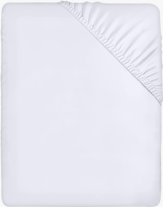 Onderlaken, 200 x 200 cm, dik matras, geborstelde microvezel-polyester, bed van 200 cm, wit