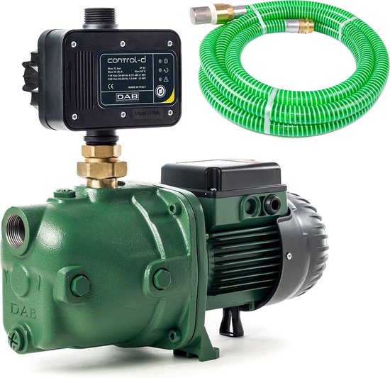 DAB Jet 82 M + Control-D + Slang 4 m - Hydrofoorpomp / Beregeningspomp - Droogloopbeveiliging - 3600l/h - 600W