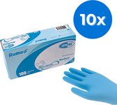 Romed nitril handschoenen blauw (premium) 1000 stuks - Set van 10 doosjes S Romed