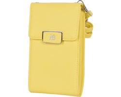 Gele Telefoontasje met Portemonnee | Trendy PU Leer - Crossbody Schoudertas | Nieuwe Collectie - Festival Tas | 11x4x19cm - 5 Creditcardhouders | Cadeau Tip Vrouwen/Meisjes