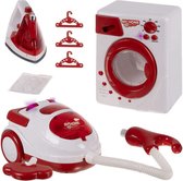 Huishoudelijke apparaten speelgoed met foamballen, licht en geluid - Schoonmaakset voor kinderen - Speelgoed wasmachine, strijkijzer, stofzuiger - Realistisch speelgoed met geluidseffecten - Cadeau voor jonge kinderen
