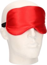 New Age Devi - 2x masque de nuit/masque de voyage de luxe avec rembourrage doux rouge - Très confortable - Pour la maison et les voyages