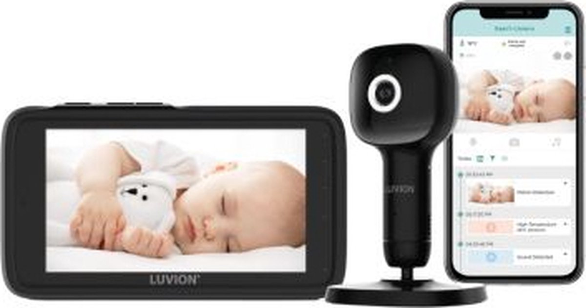 Luvion Grand Elite 4 Connect Crib - Babyfoon - Zwart