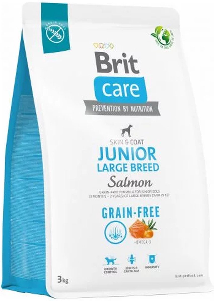 Brit Brit Care Grain-Free Junior Large Breed Skin & Coat Zalm - Hondenvoer - 3 kg