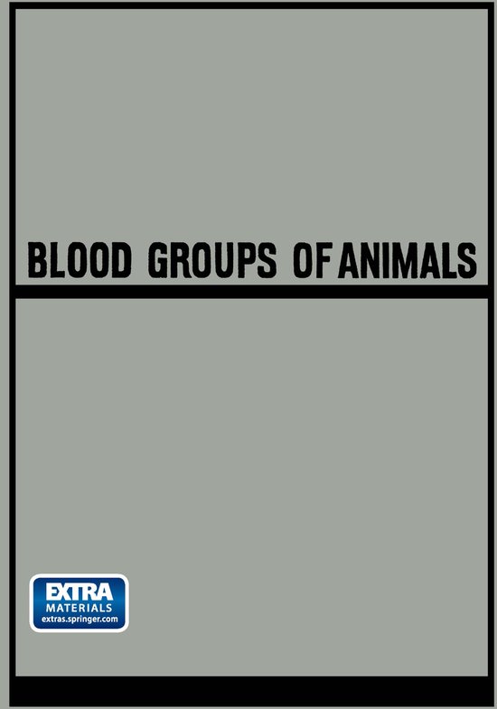 Blood Groups of Animals - cover