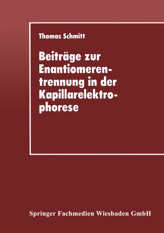 Beiträge zur Enantiomerentrennung in der Kapillarelektropho ... - cover