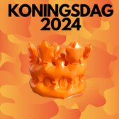 2x (Duo Pack) Opblaasbare Oranje Kroon 44cm - Koningsdag - EK Voetbal/Football - Nederlands elftal - Fan Item - Festival - Formule 1 - Vrijgezellenfeest - Dutch Orange - Orange Crown