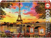 Educa - puzzel - 3000 stuks - Zonsondergang in Parijs