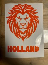 oranje leeuwenkop Holland EK/WK raamsticker