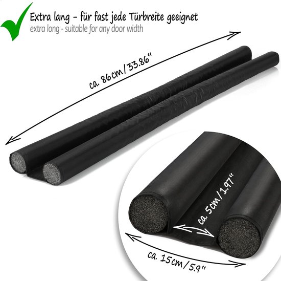 Magnetische tochtrol zwart, verschillende maten