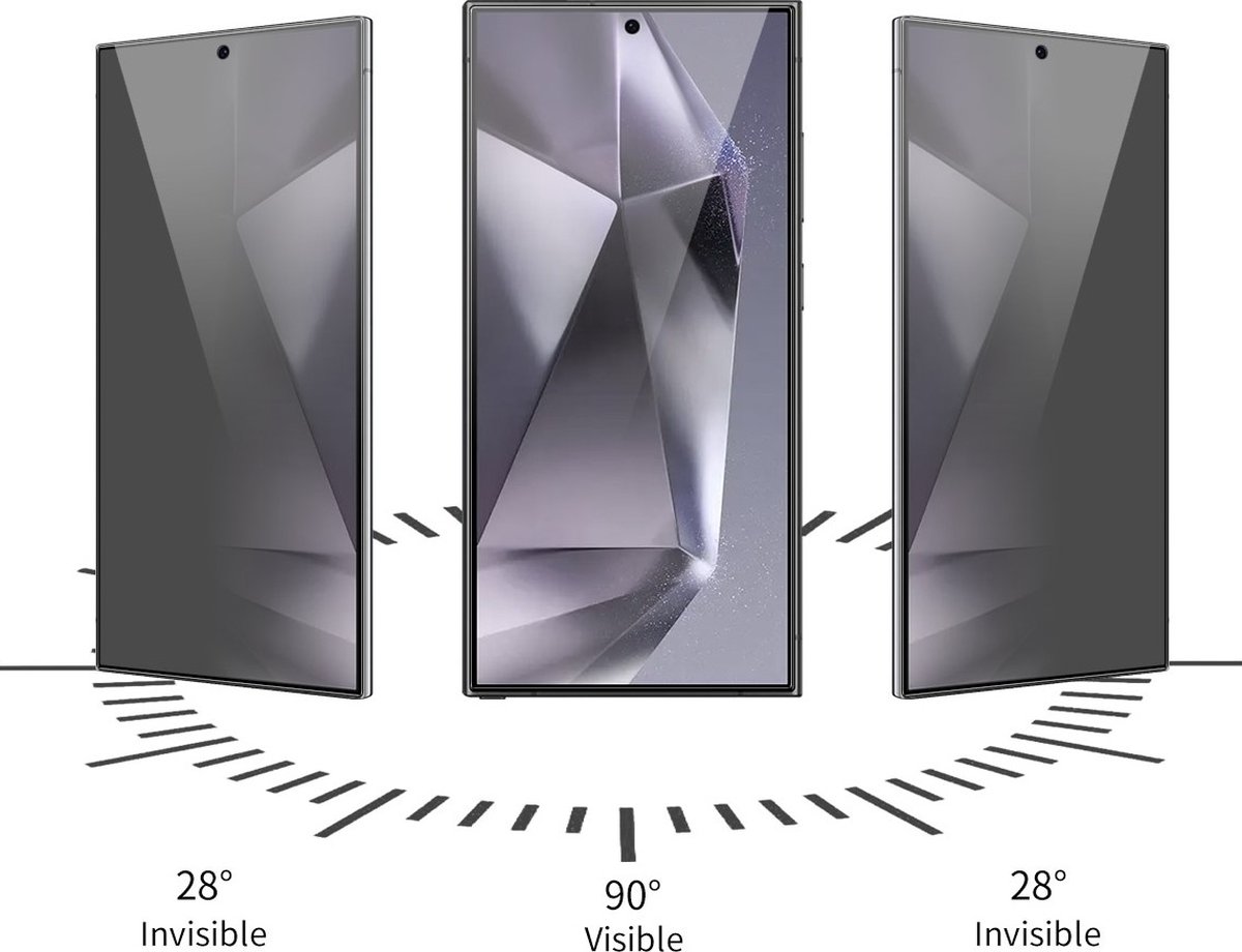 Geschikt Voor Samsung Galaxy S24 Ultra Privacy screen protector - Verduisterend