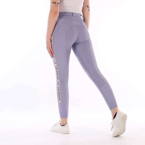 Pantalon d'équitation La Valencio Lvriver Full Grip Kids Violet Clair - 128