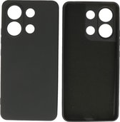 Hoesje Geschikt voor Xiaomi Redmi Note 13 4G - Fashion Telefoonhoesje Backcover - Siliconen Hoesje - Zwart