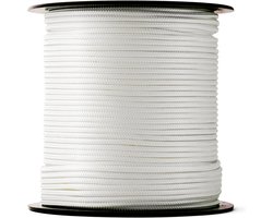 SNURO Gevlochten nylon Touw (3mm, 100M) - Slijtvast koord in sterke witte polyamide - Paracord koord - met zeer hoge breeksterktes
