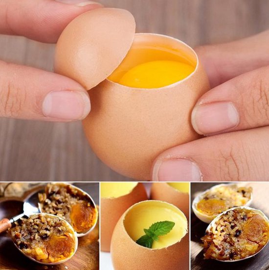 Zachte Hard Gekookte Ei Cracker Topper Roestvrij staal Shell Separator Remover Eieren Cutter